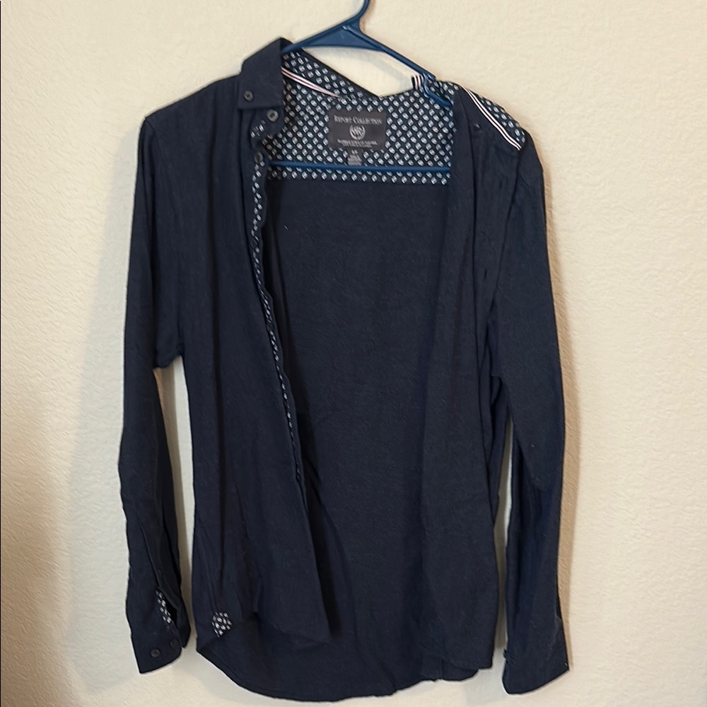 Navy Button-Up Shirt